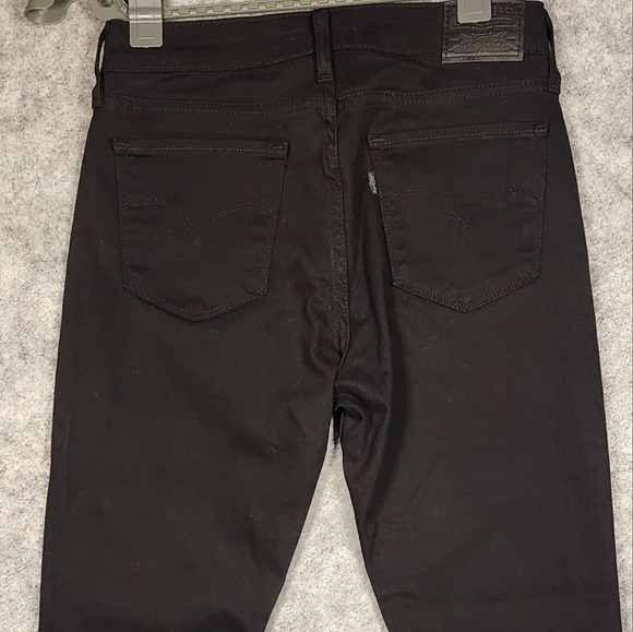 Levi's Black 711 Skinny Denim Jeans Size  W29 L32 - Picture 2 of 12
